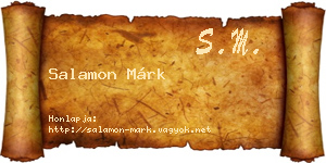 Salamon Márk névjegykártya